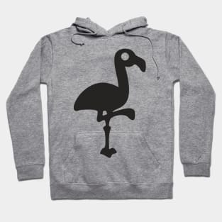 Simple Black Flamingo Hoodie